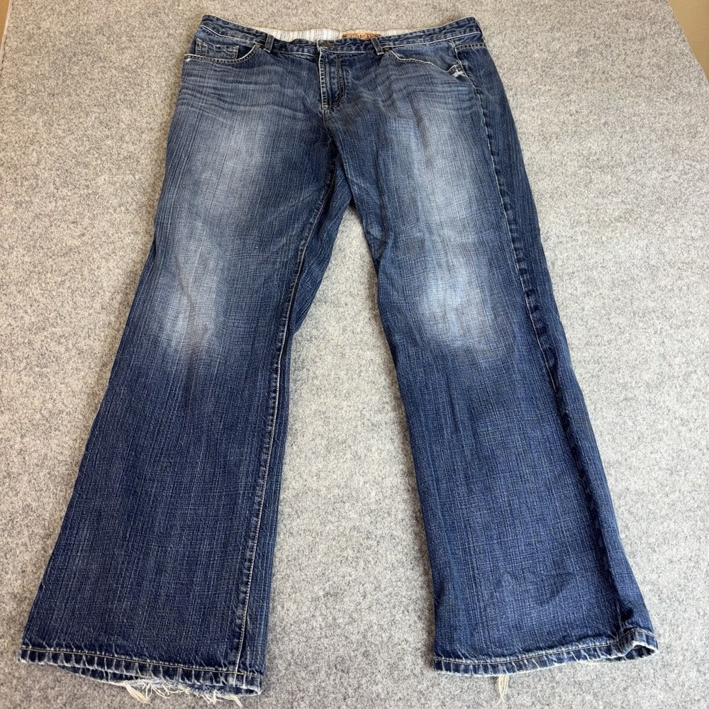 PPD Paige Premium Denim Jeans Women's Distressed‎ 40x33 Relax Fit Straight Leg